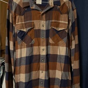 Plaid Button-Up Shirt